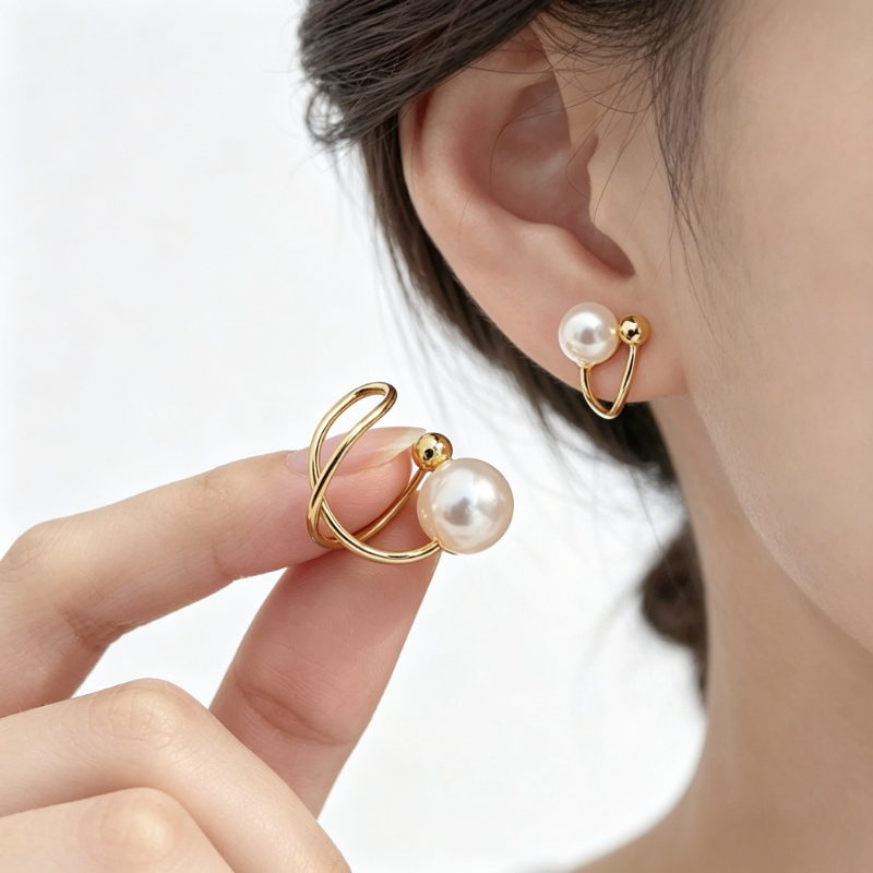 Women's Bohemian Minimalist Clip-On Earrings, No-Piercing Design